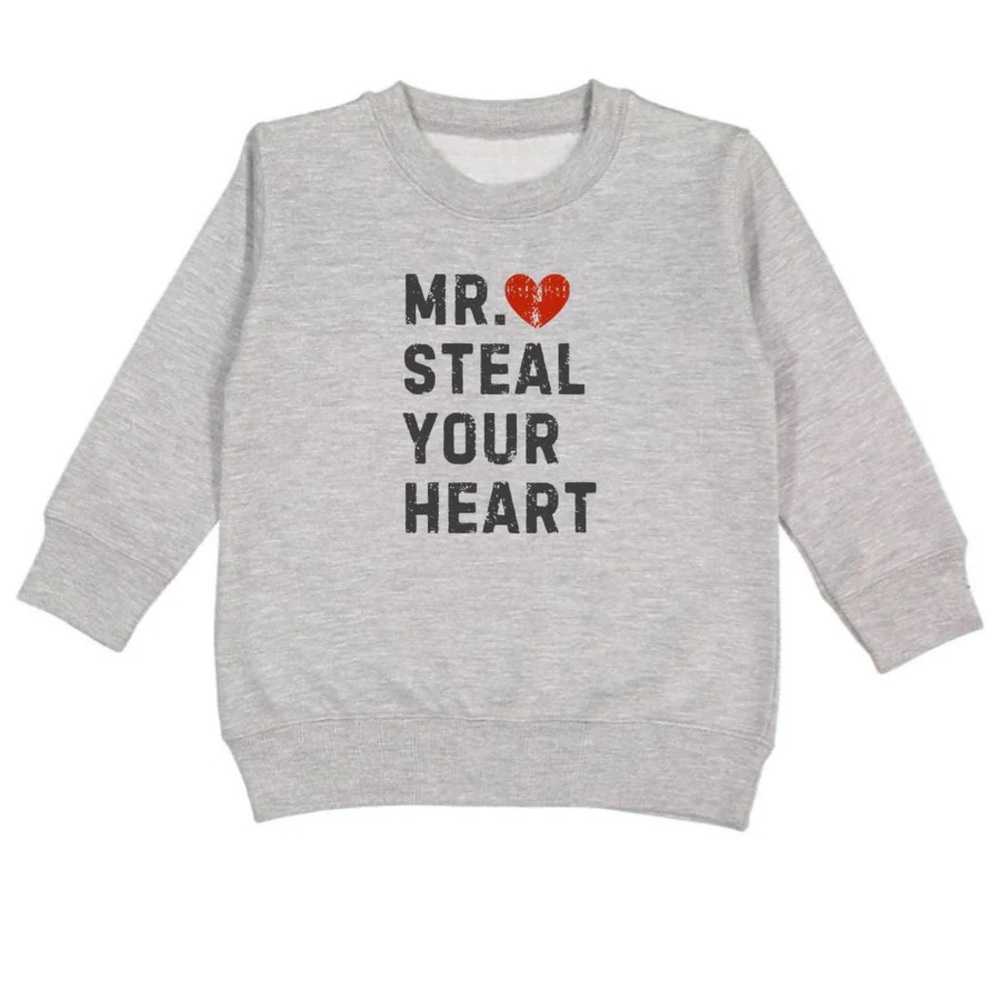Sweet Wink Toddler Boy MR. STEAL YOUR HEART VALENTINE'S DAY SWEATSHIRT